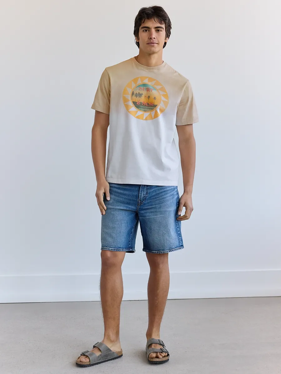 AMERICAN EAGLE MEN G SS SUM1 - BTS1  SET IN TEE- PC DYE + DIP 020 GRAY