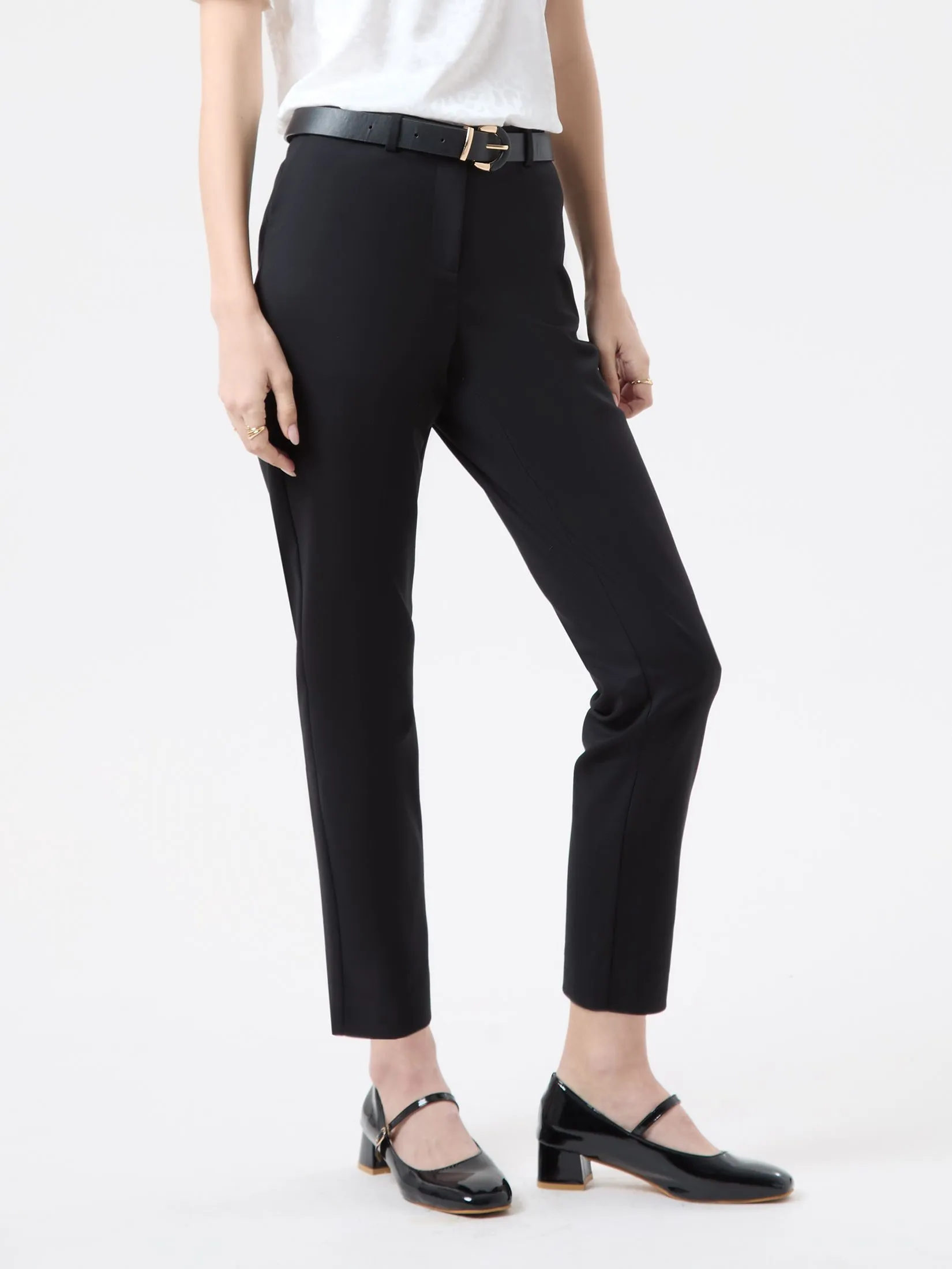 ESPADA Slim Trousers Women Black