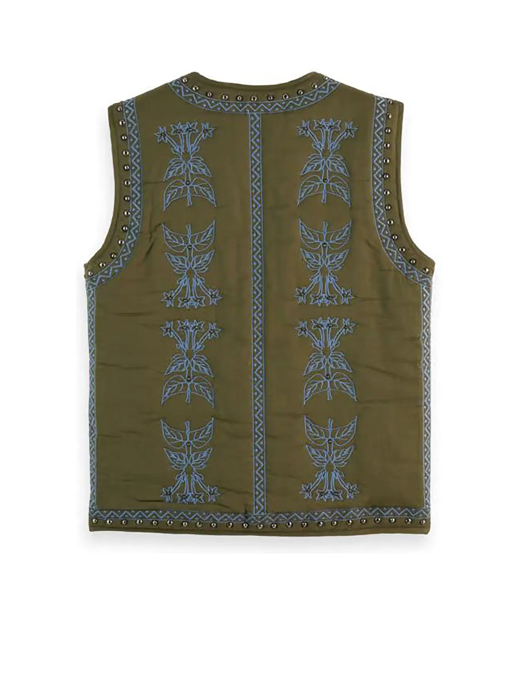 SCOTCH&SODA Women Gilet Floral Embroidered Classic Green