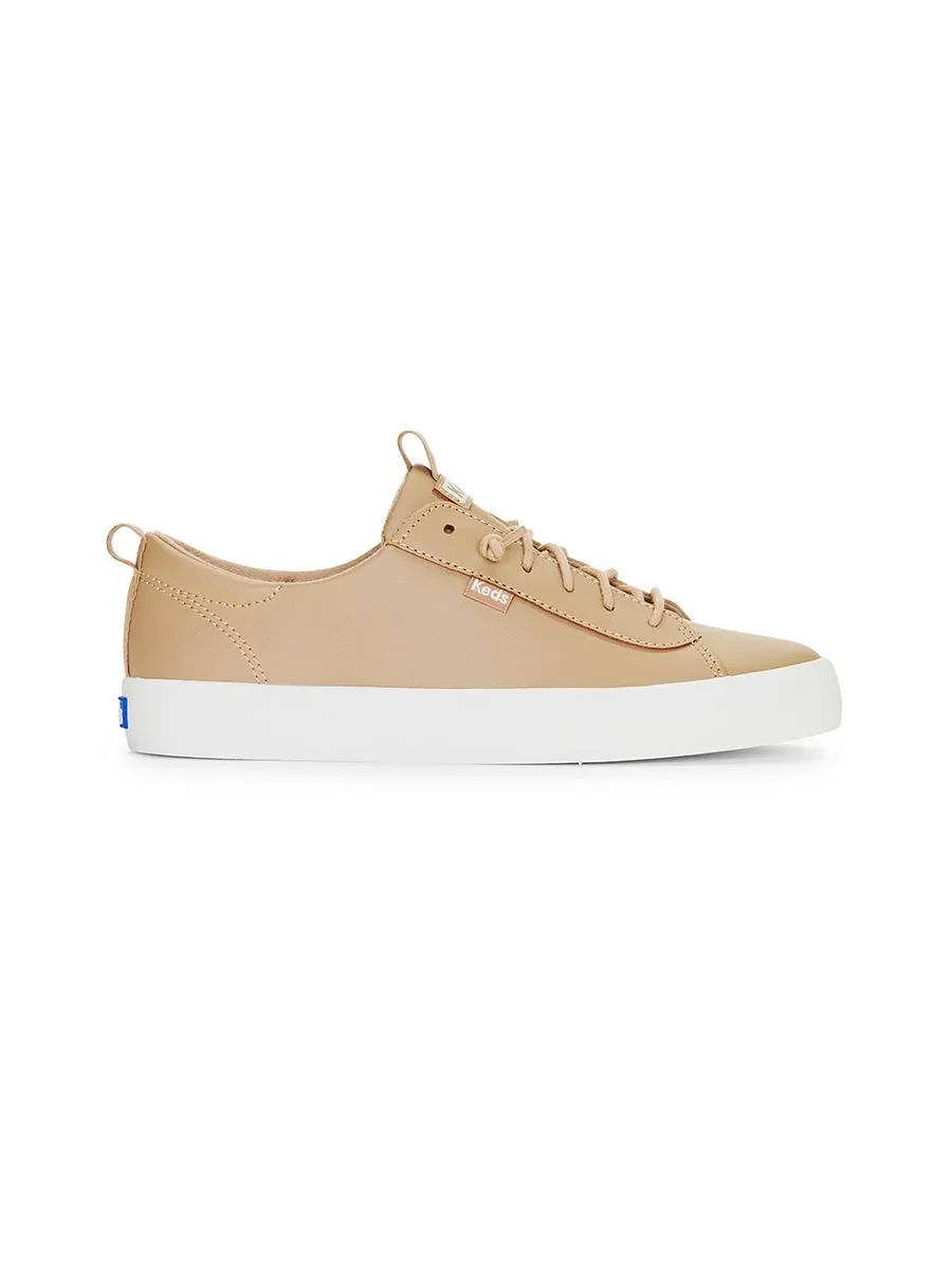 KEDS Women Kickback Leather Taupe Taupe Size - 5 US