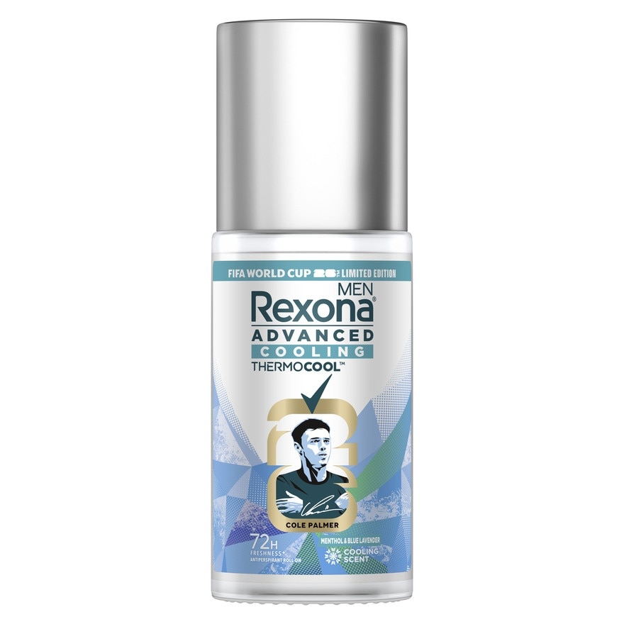 Rexona Men Roll-On Advanced Cooling Menthol Blue Lavender Antiperspirant 45 Ml. - ฺBlue