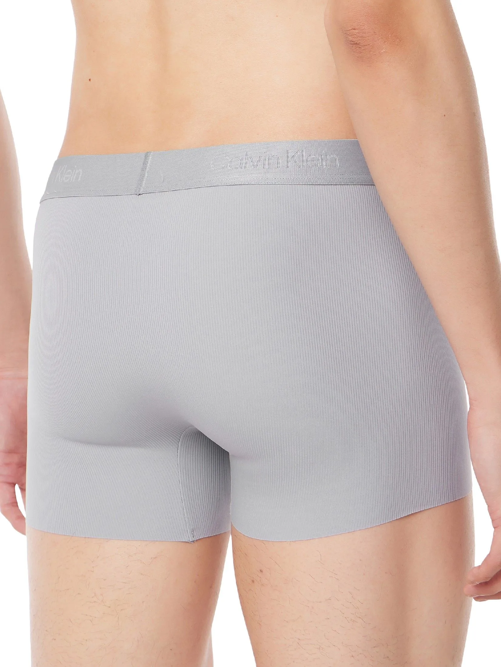 CALVIN KLEIN Men's Microfiber Stretch Grip Trunk Light Grey