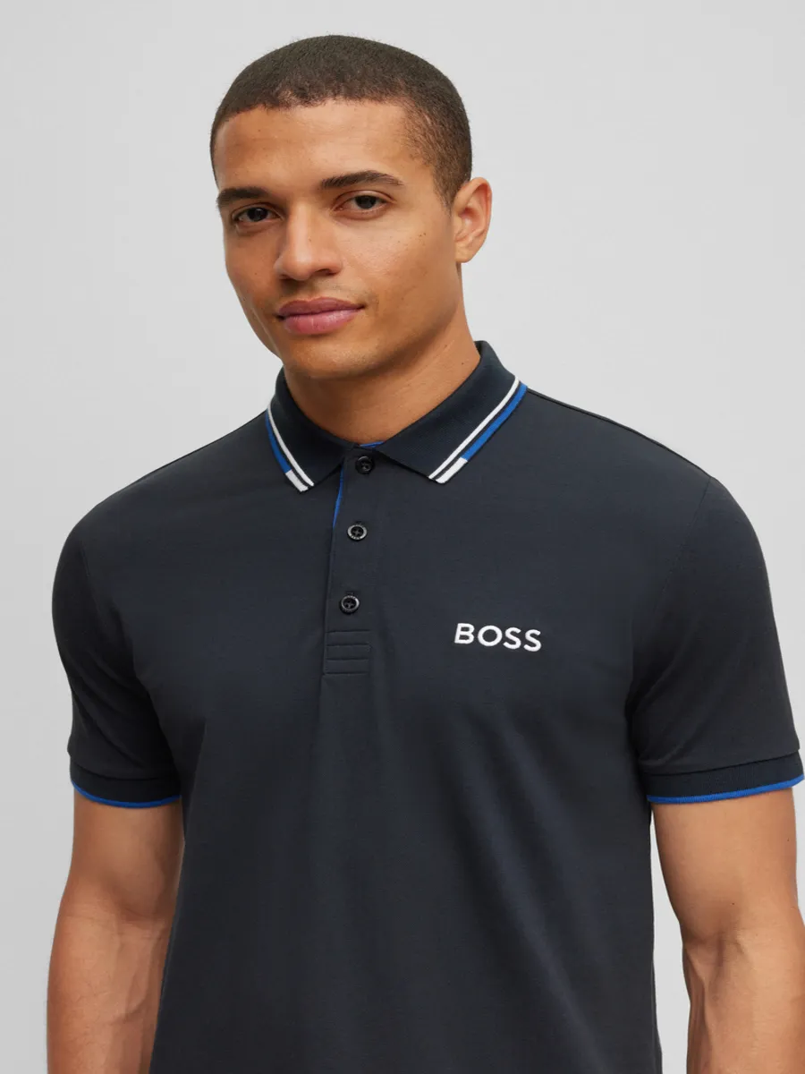 BOSS Men s Polos Regular Fit Dark Blue
