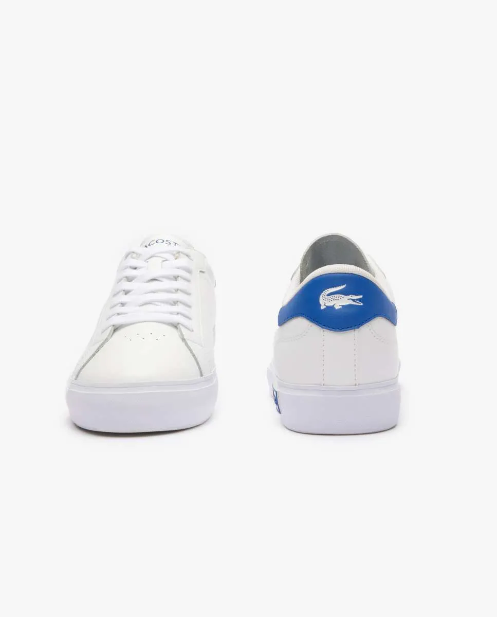LACOSTE Men’s Powercourt Leather Trainers White