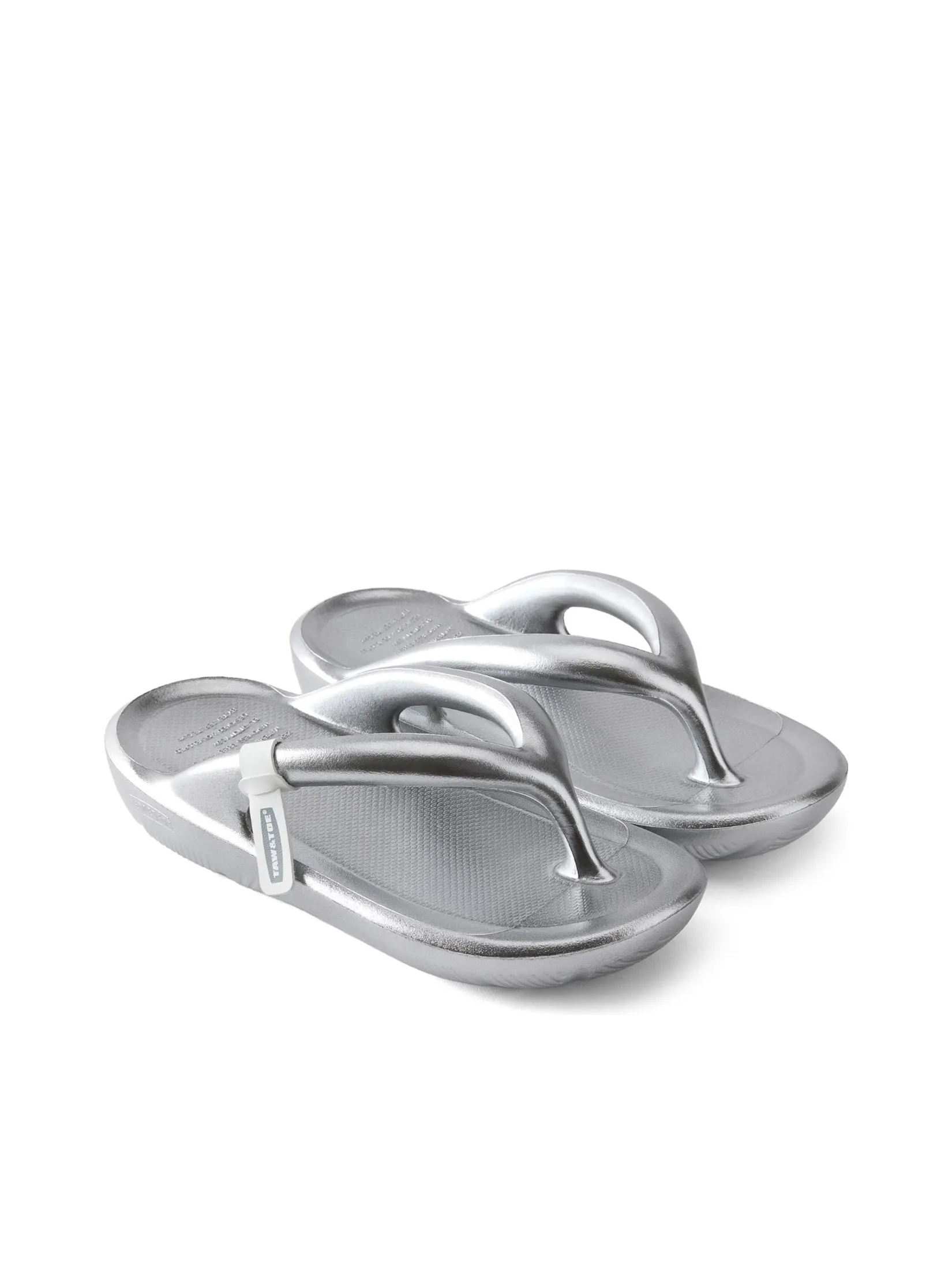 TAW&TOE Unisex Sandals Zerovity Flip Flop OG Light Silver