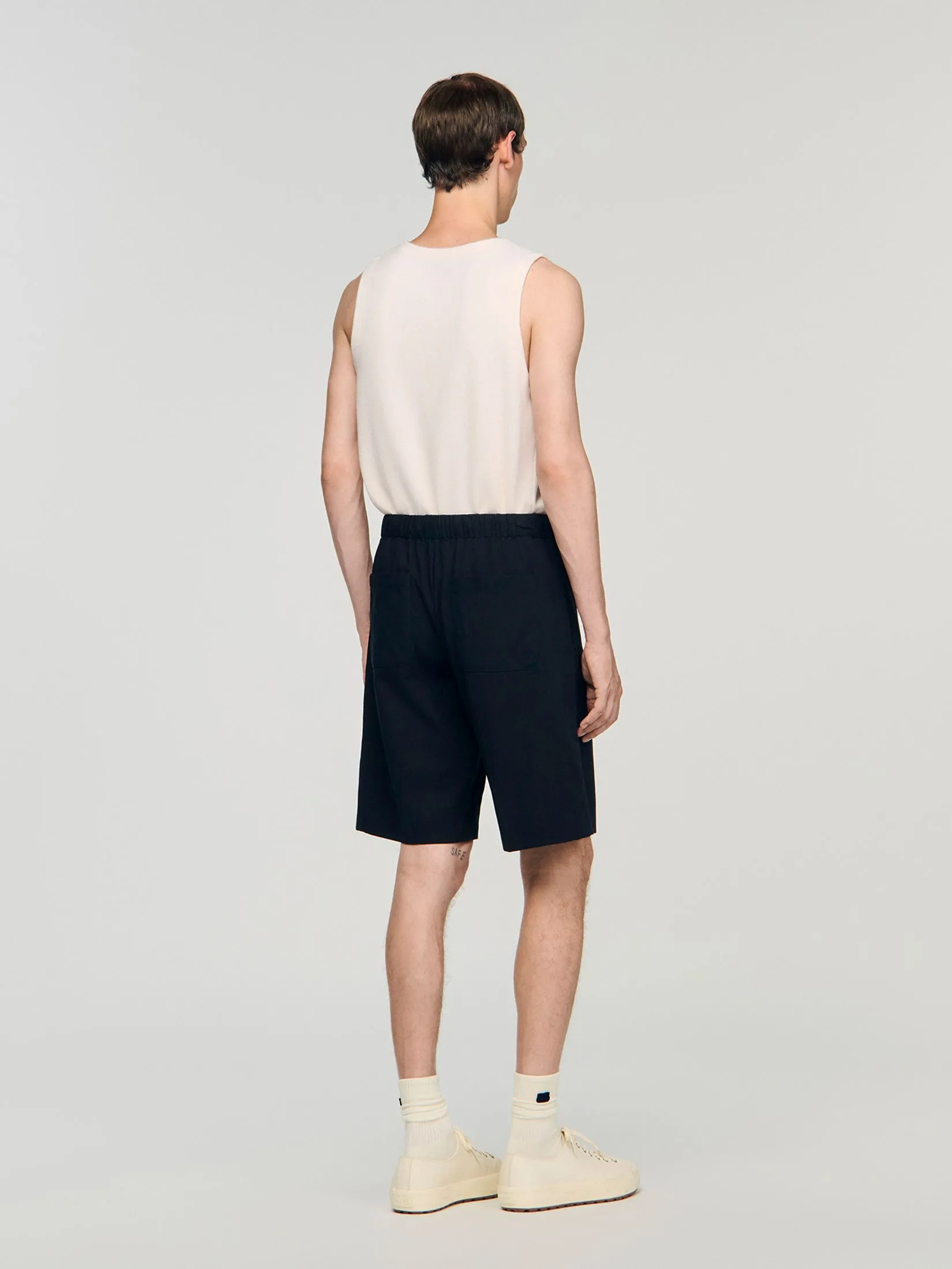 SANDRO Elasticated Waist Cotton Shorts