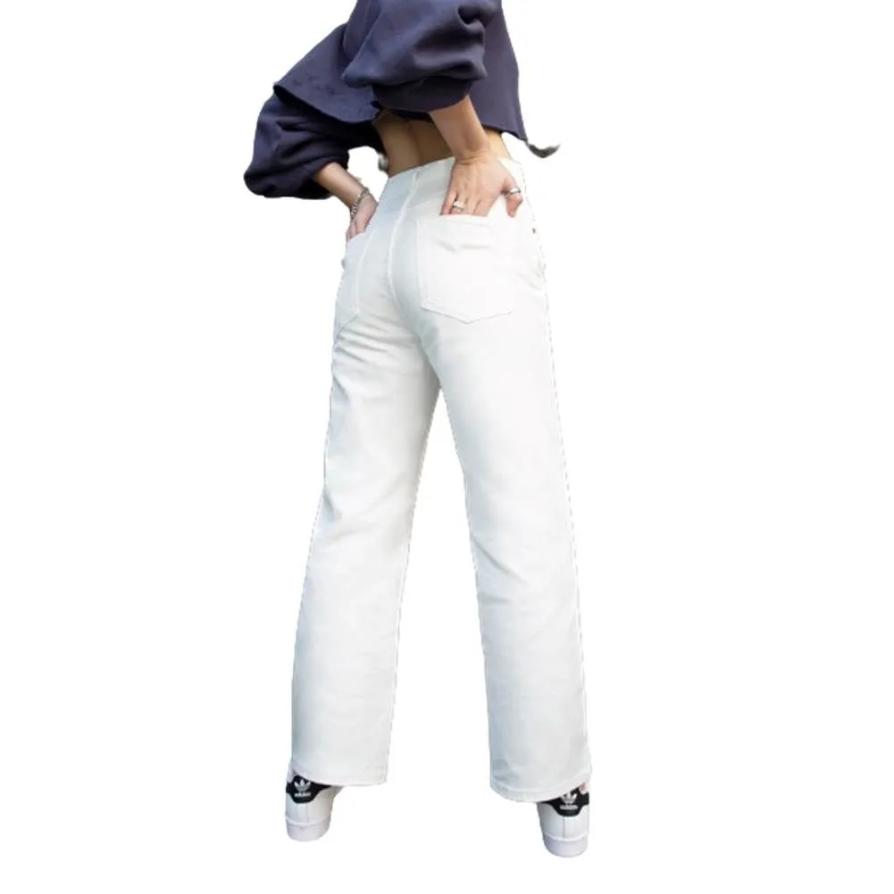 SIMPLE&RAW White Woman Jean Morly