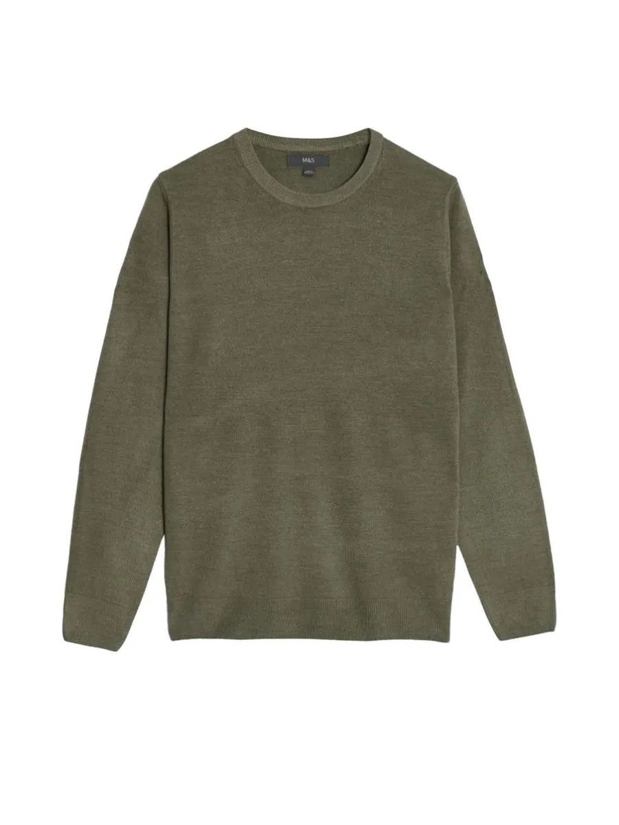 MARKS & SPENCER Men Sweater Cashmilon Crew Neck Jumper