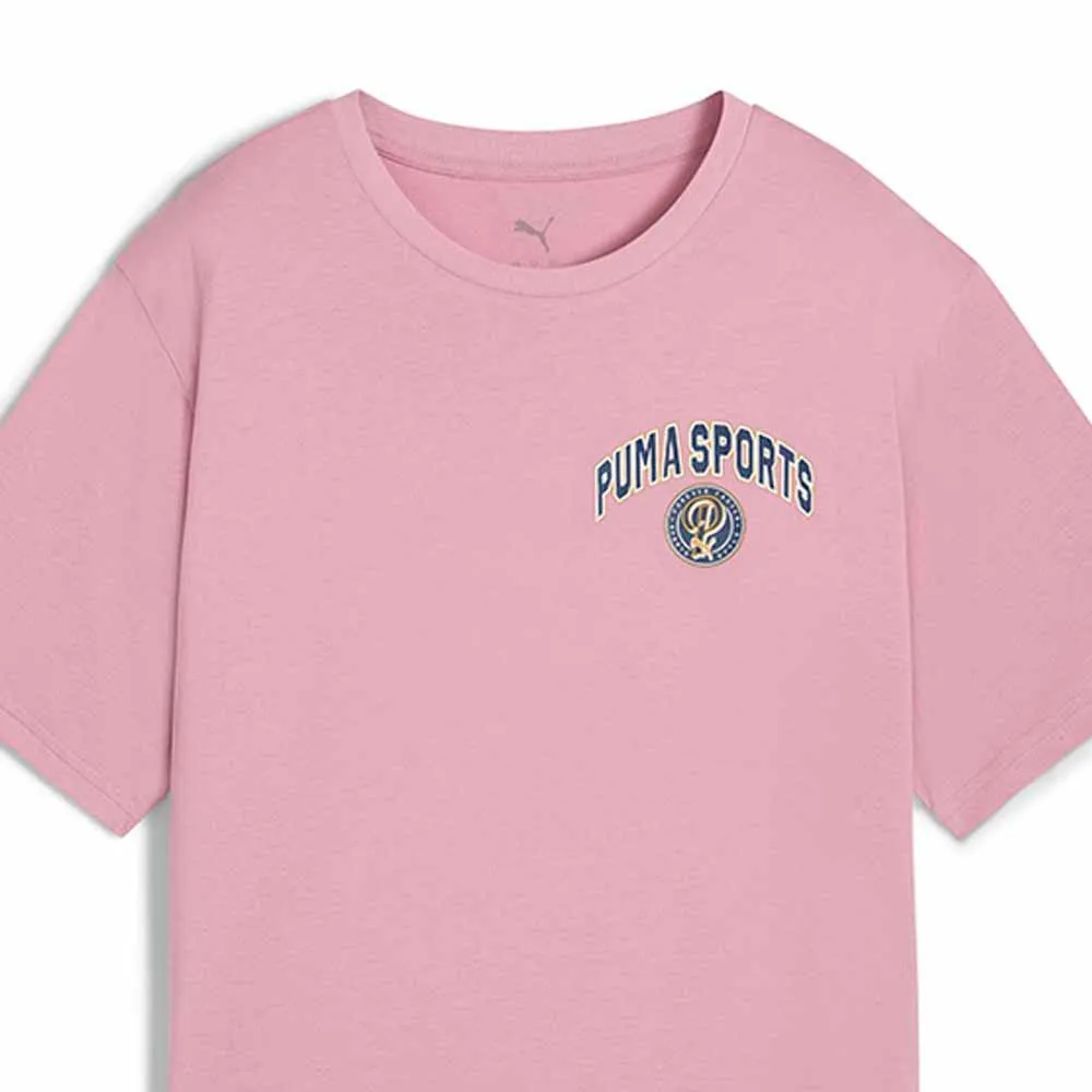 PUMA Wardrobe Essentials Sports Legacy Graphic Women T-Shirt Pink - PU097AP045EOTH