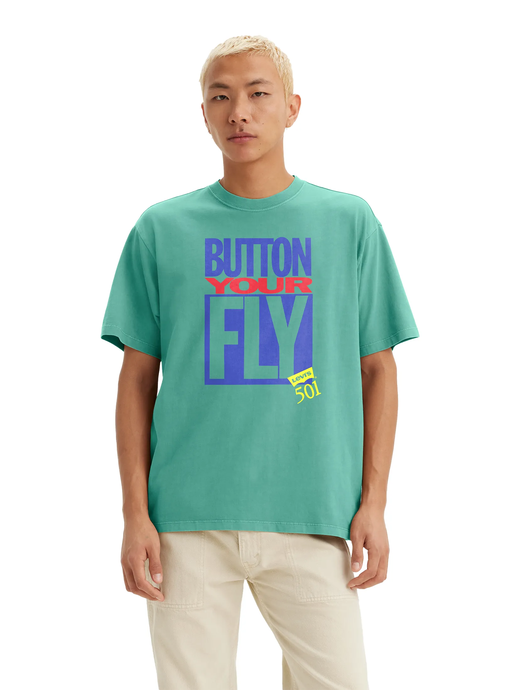 LEVI'S Men's Graphic Vintage Fit T-Shirt Green Size - L