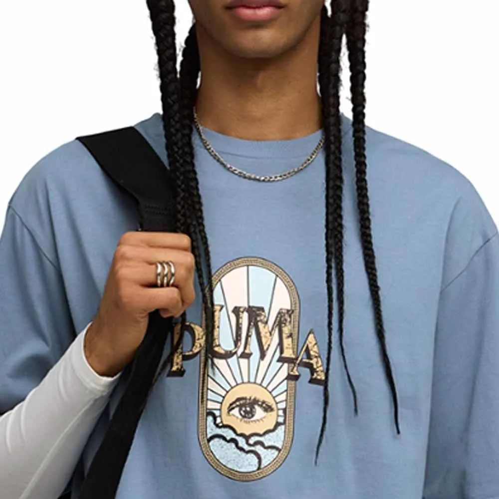 PUMA House of Graphics Men T-Shirt Blue - PU097AP042EOTH