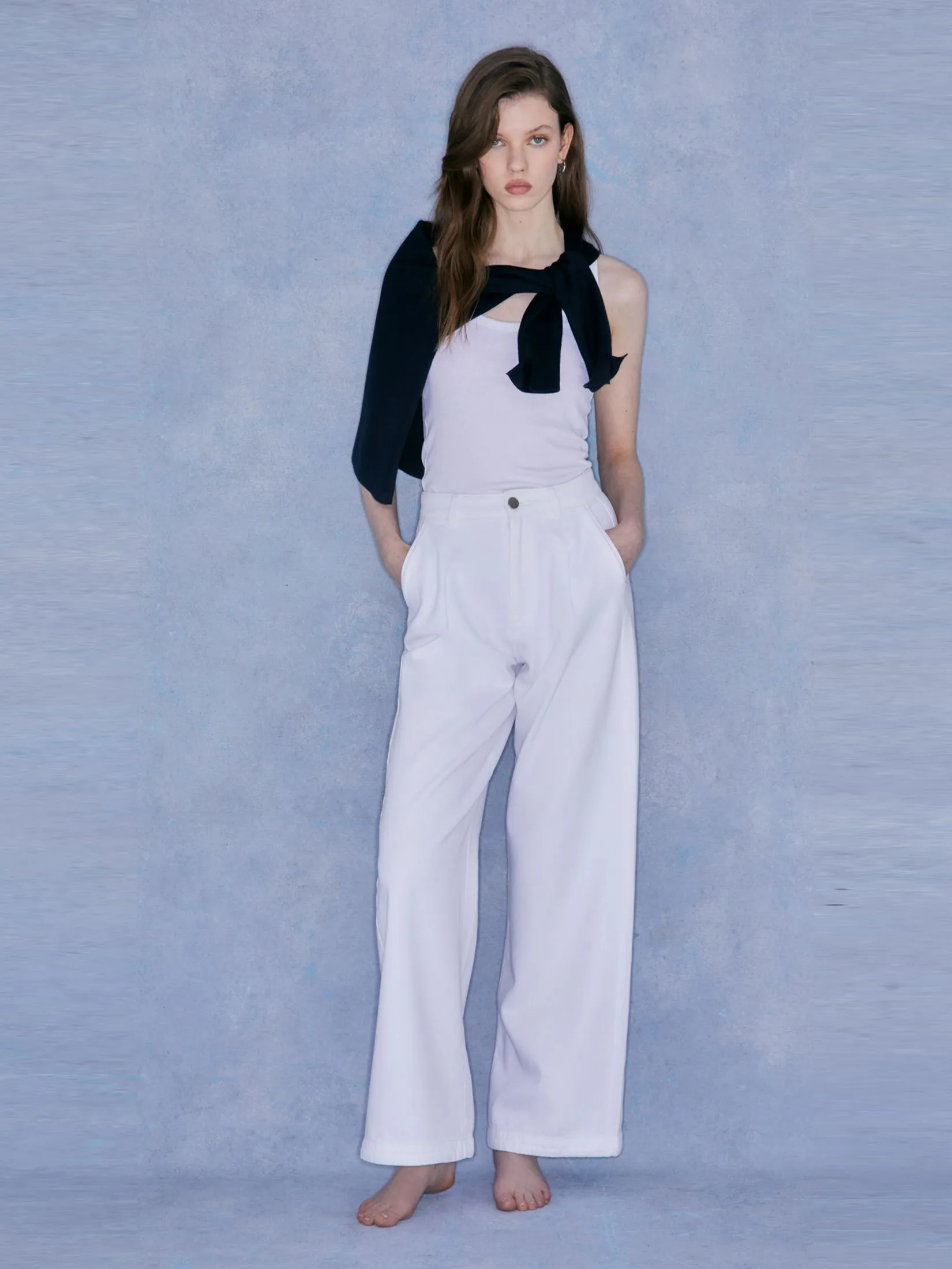 SFERA Women Jeans Denim Wide Leg White