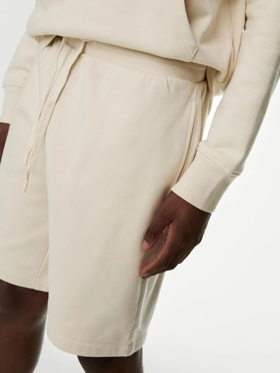 MARKS & SPENCER Men Shorts Cotton Rich Oversized Jersey NZ_Ecru