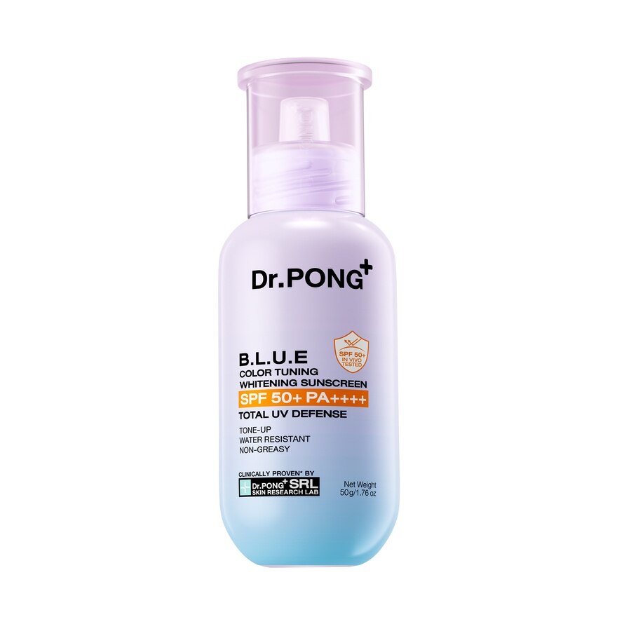Dr.Pong+ B.L.U.E. Color Tuning Whitening Sunscreen SPF50+ PA++++ 50 g.