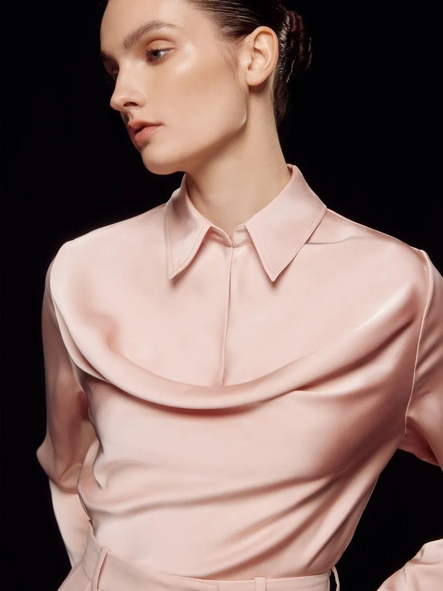 ASAVA ( SS24 )Kennedy Cowl Women Blouse Peach