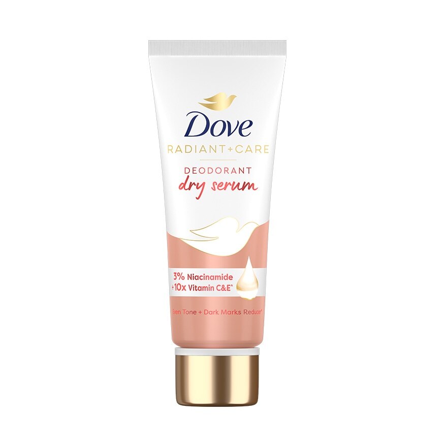 Dove Radiant + Care Deodorant Dry Serum 3 Niacinamide +10X Vitamin C  E 40 Ml. - Orange