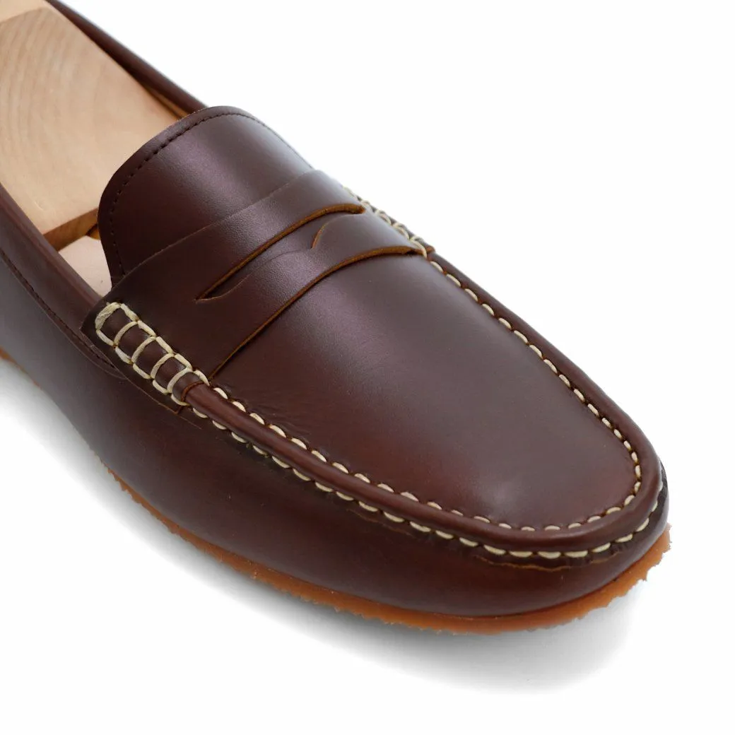 BROWN STONE BROWN STONE Penny Loafer Oil Brandy Brown