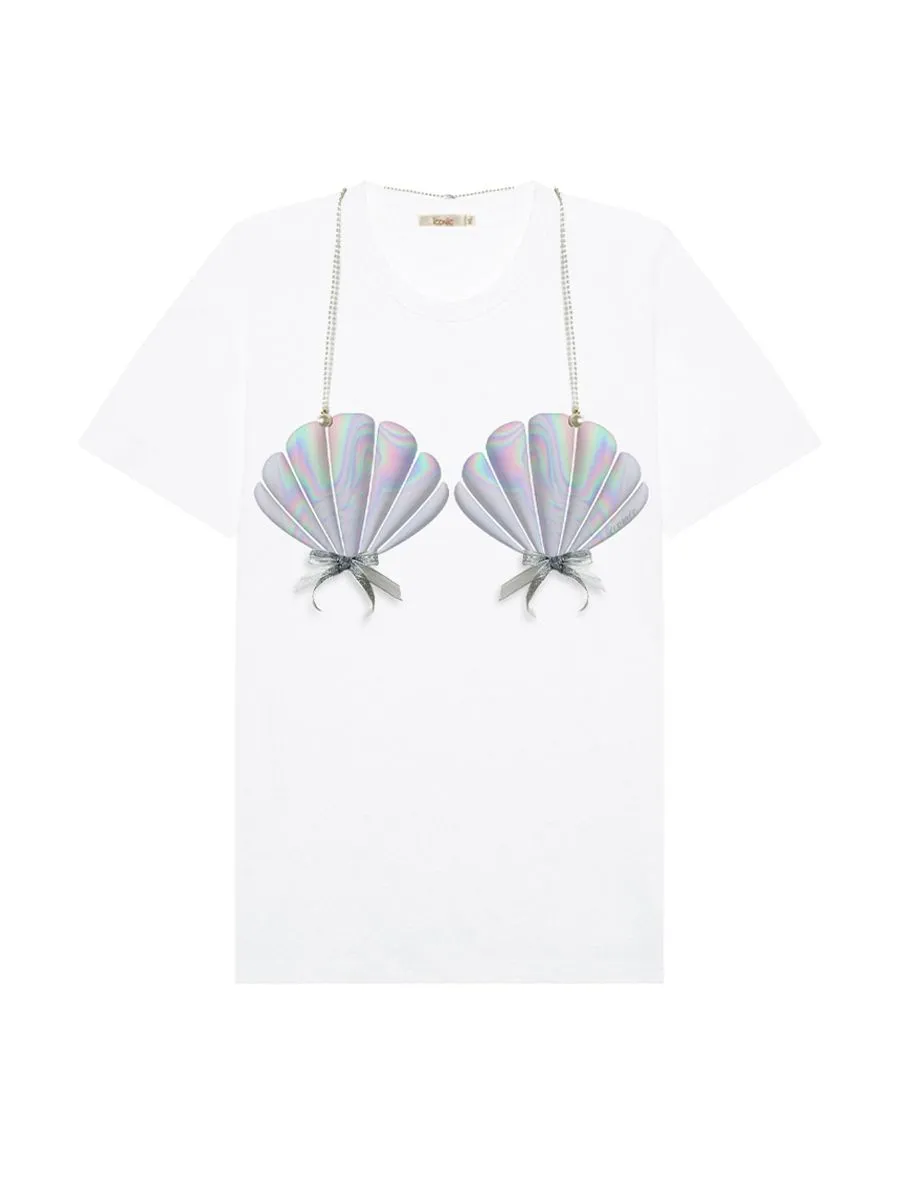 ICONIC WHITE LITTLE MERMAID T-SHIRT