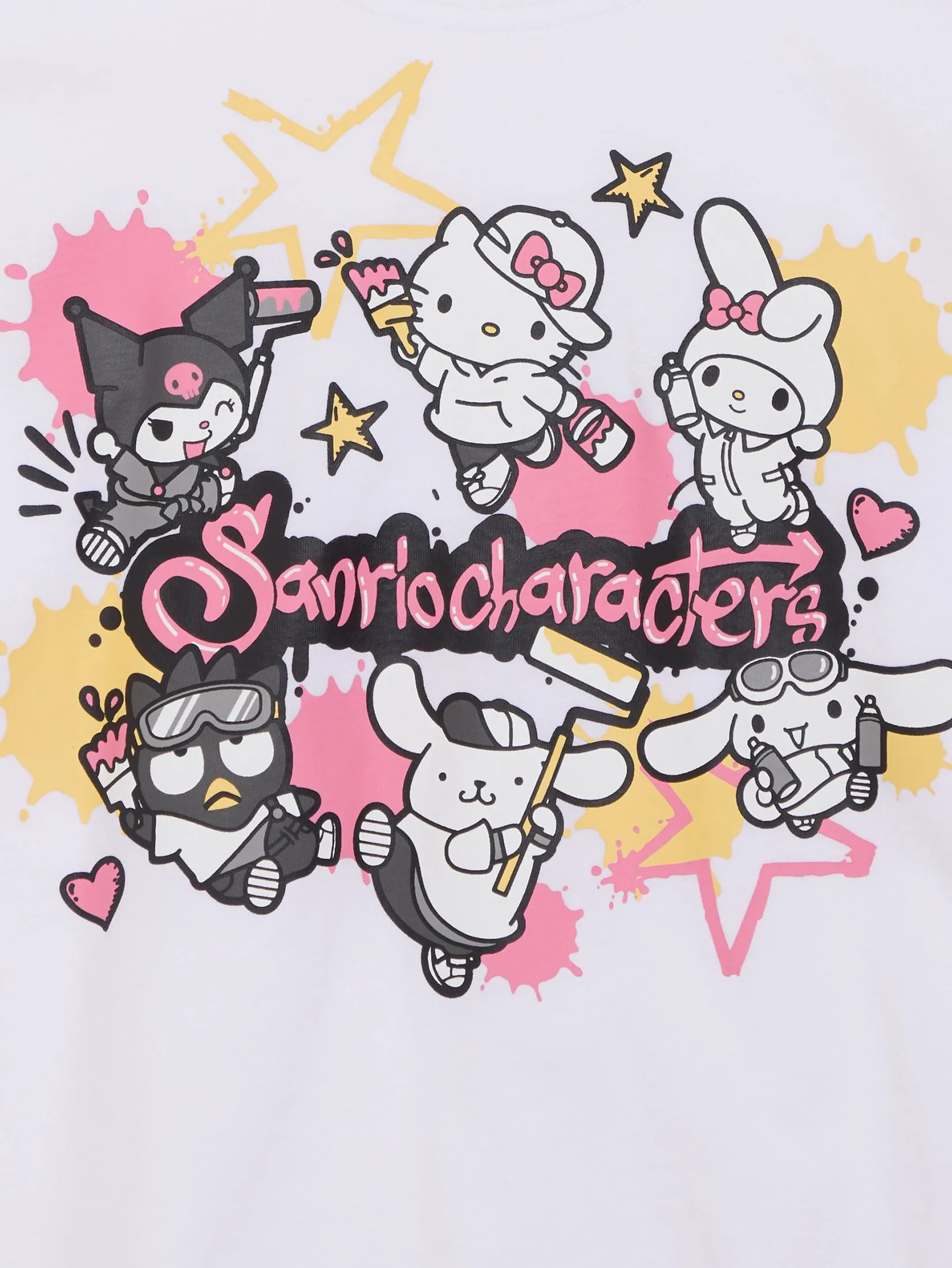 SANRIO Women Pyjamas Short Sleeves T-Shirt Shorts Mix Character Grey
