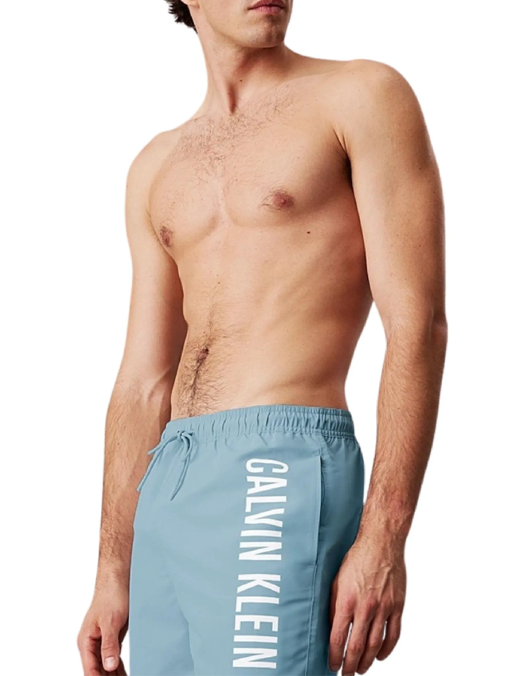 CALVIN KLEIN Men's Intense Power Logo swim shorts Blue