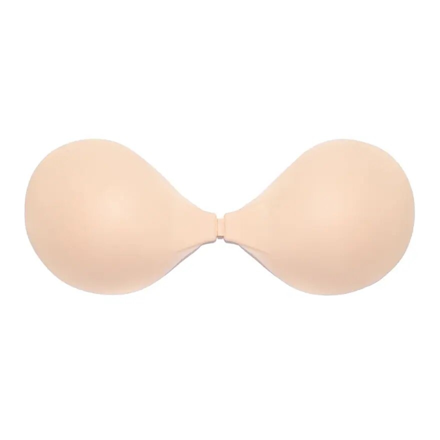 Feyre Round Shape Adhesive Silicone Bra White Beige Size A