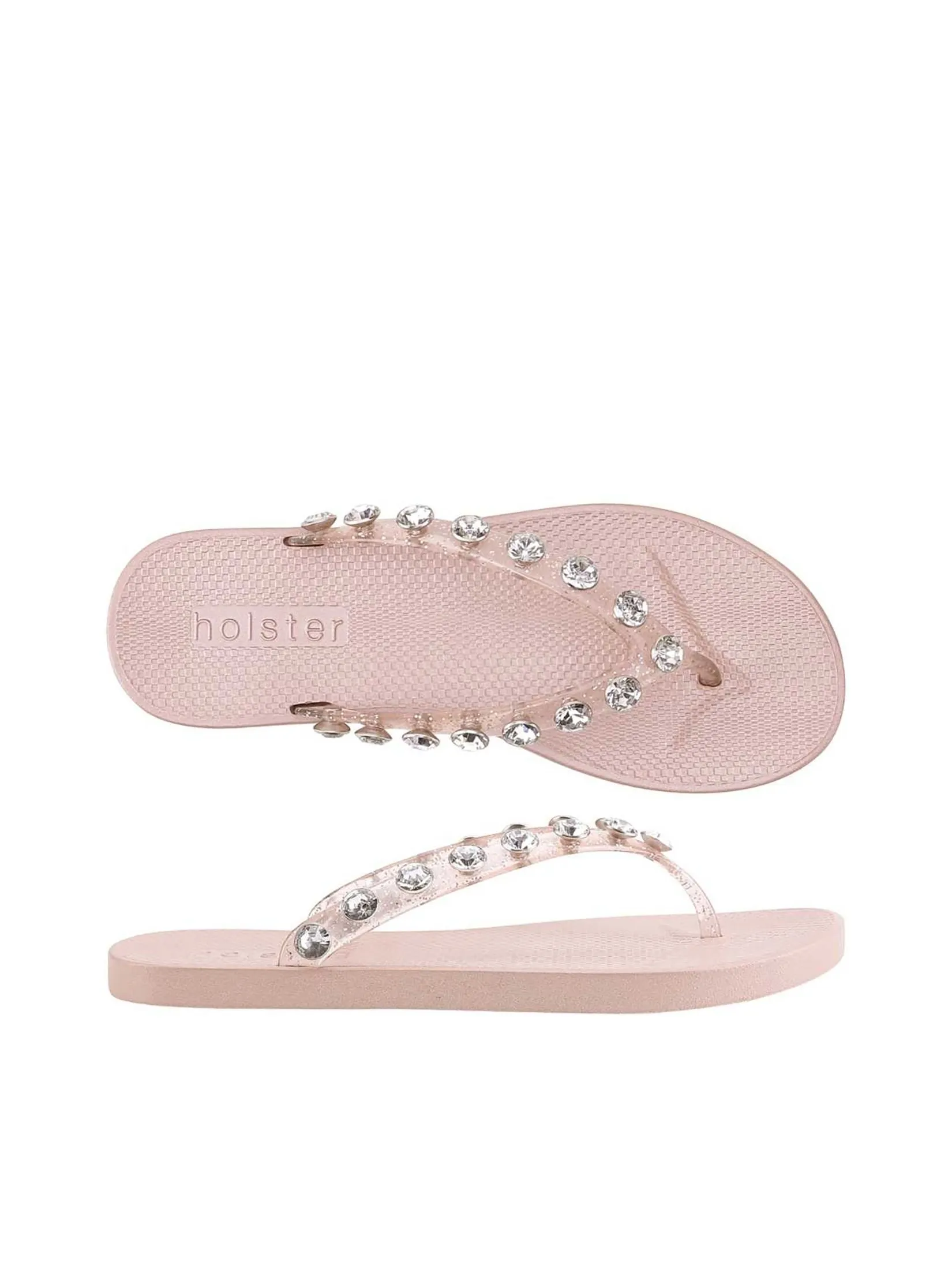 HOLSTER Women Sandals Waikiki Glitter Rose