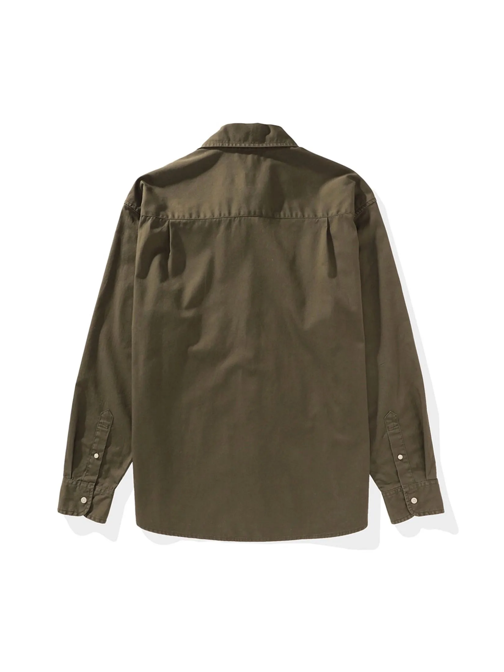 AMERICAN EAGLE MEN OLIVE TINT OVERSIZED CSC SHIRTING CHINO SHIRT 378 GREEN FLASH