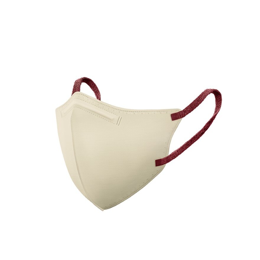 IRIS OHYAMA Face Mask Daily Fit Beige-Burgundy 20 pcs/box