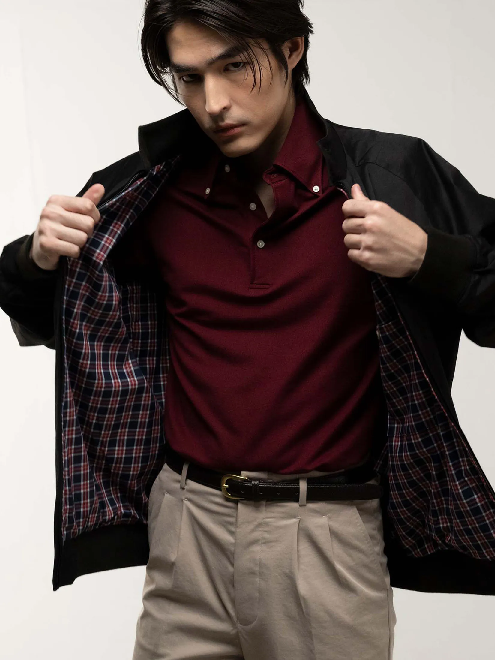 ERA-WON Harrington Jacket – Regular Fit in Black