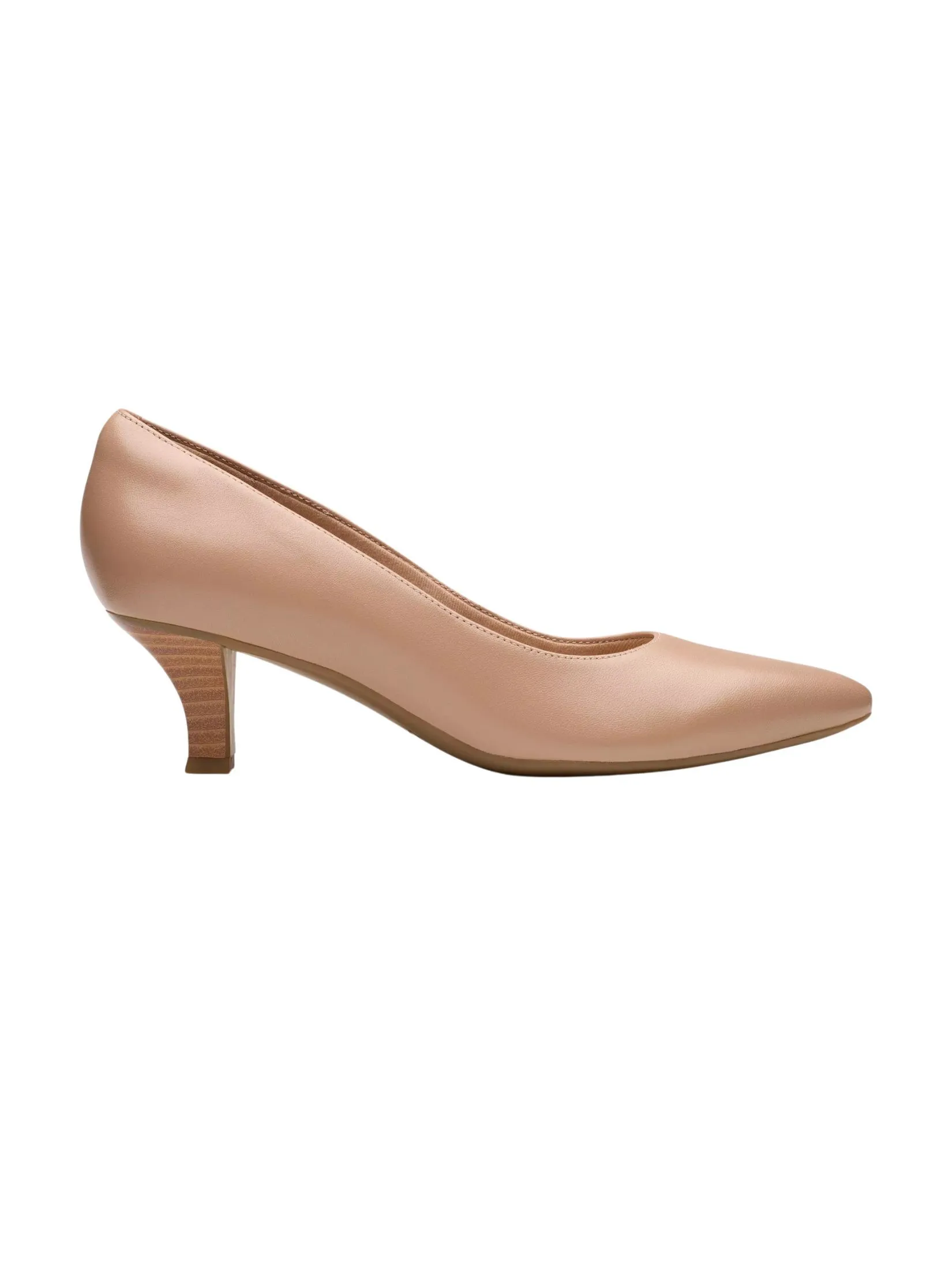 CLARKS Kepley Vine Women’s Heels in Warm Beige Leather Leather