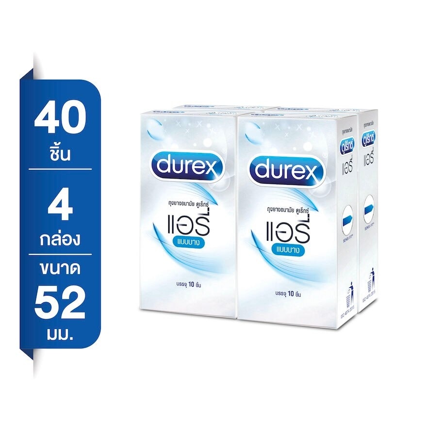 Durex Airy Condom 52 mm. 10 Pcs x 4