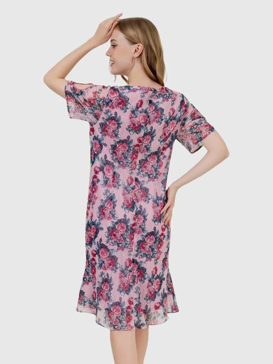 VERONIQA Women Dress Rachel Lace Pink