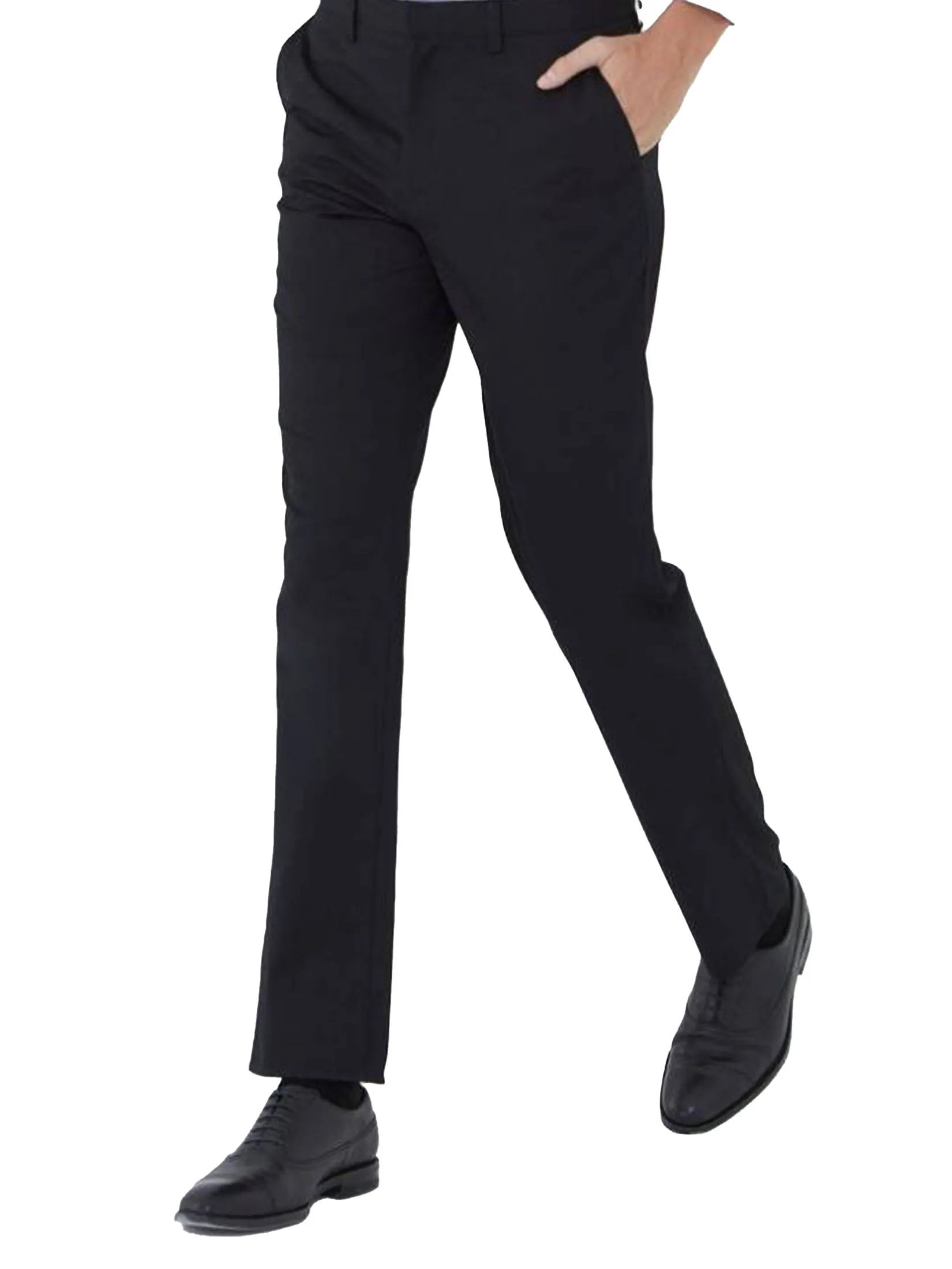 ARROW Men s Pants Smart Fit Flat-Front MSCM8A4-BL Black