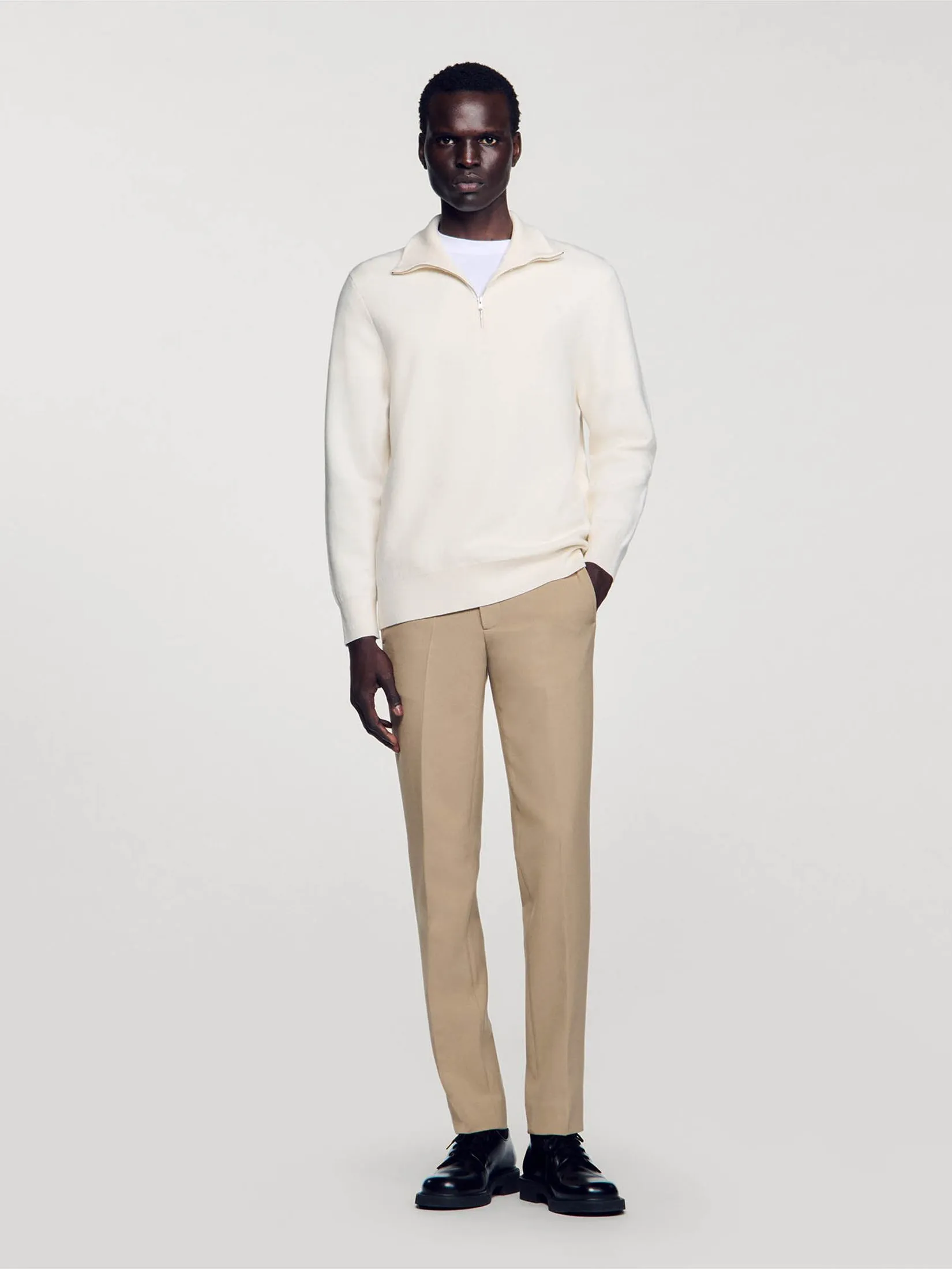SANDRO Half-Zip Sweater