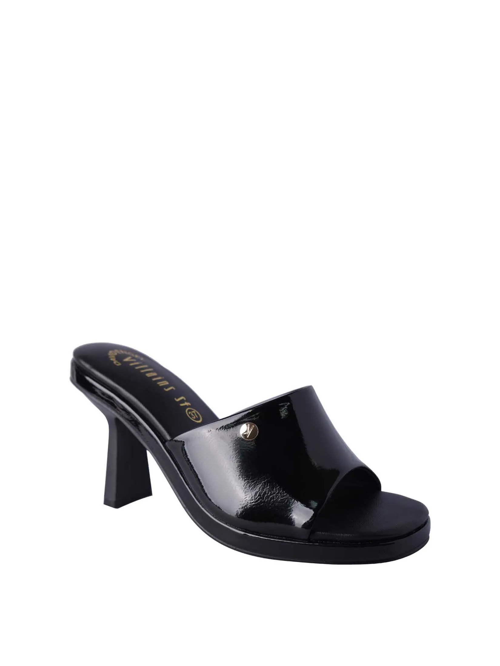 VILLAINS SF GENTLE BREEZE Women's Heeled Sandals BLACK PATENT