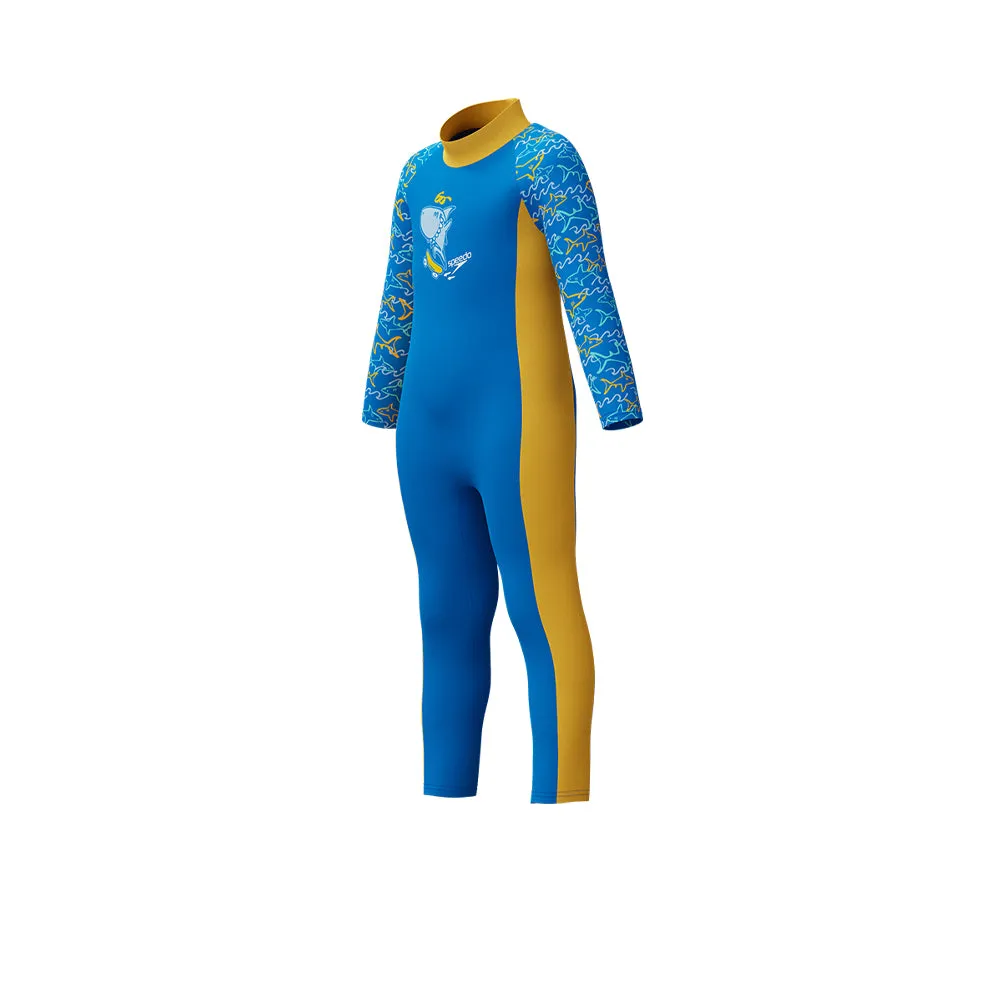 SPEEDO Learn to Swim All-In-One Sun Protection Boys Swimsuit Blue - SP111SP383ENTH