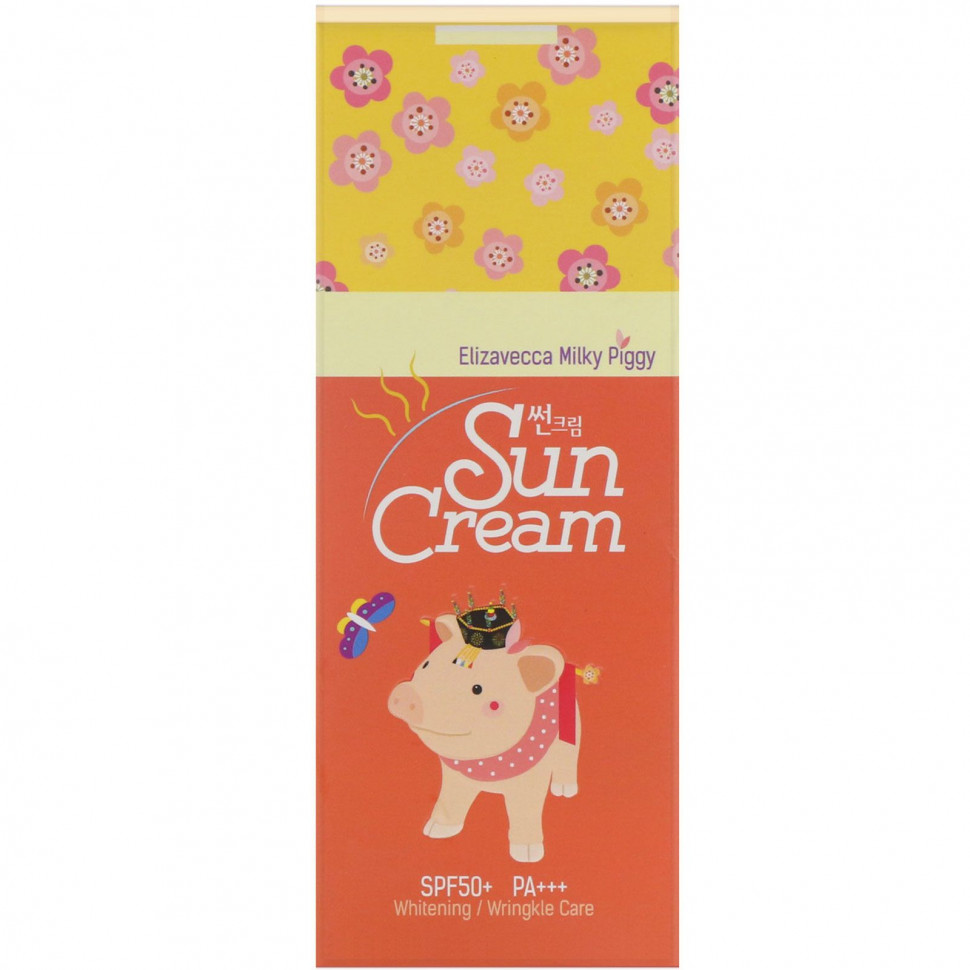 Elizavecca, Milky Piggy, солнцезащитный крем, SPF 50+, PA+++, 50 мл