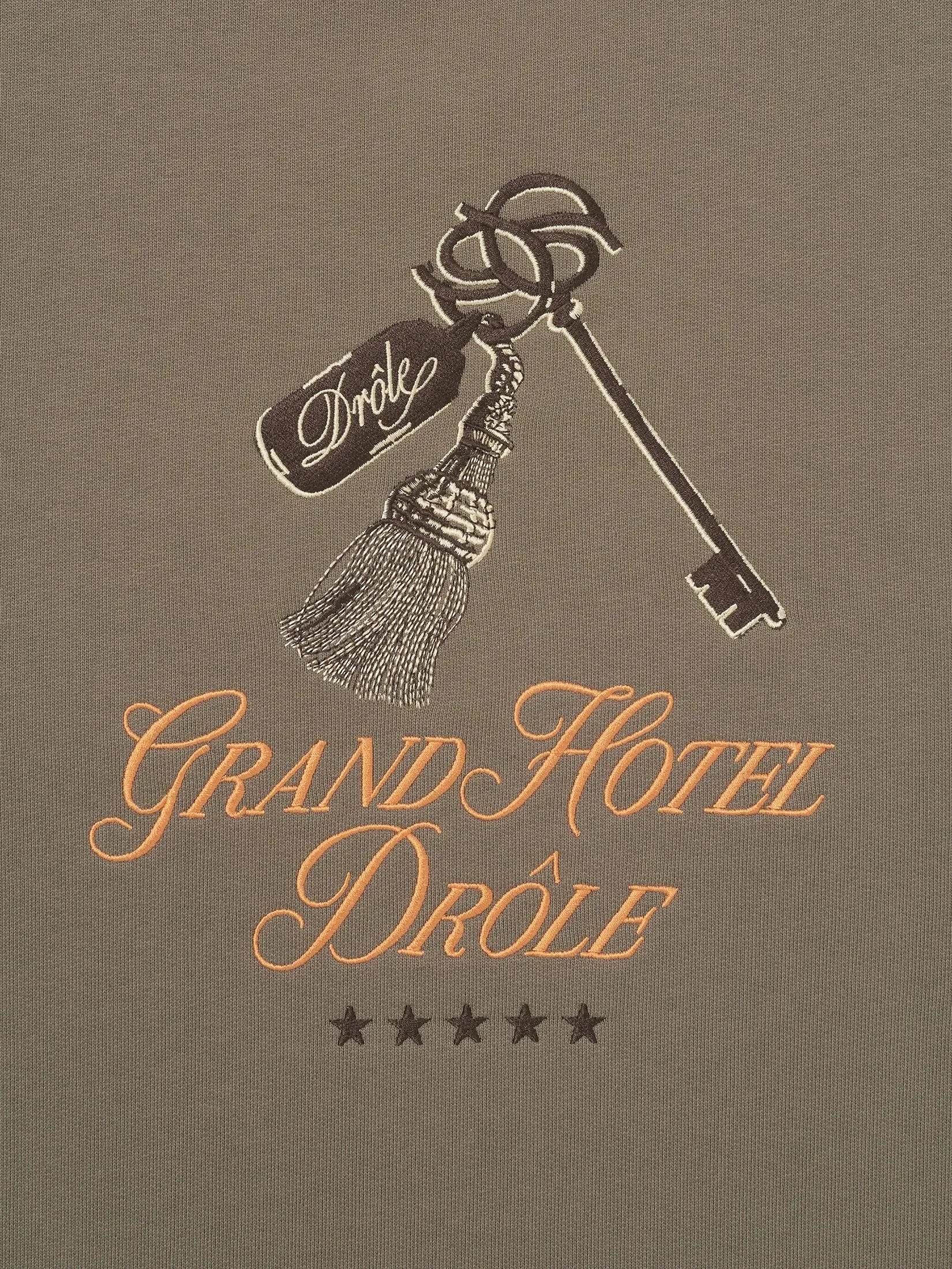 DROLE DE MONSIEUR Men Hoodie The Grand Hotel Grey