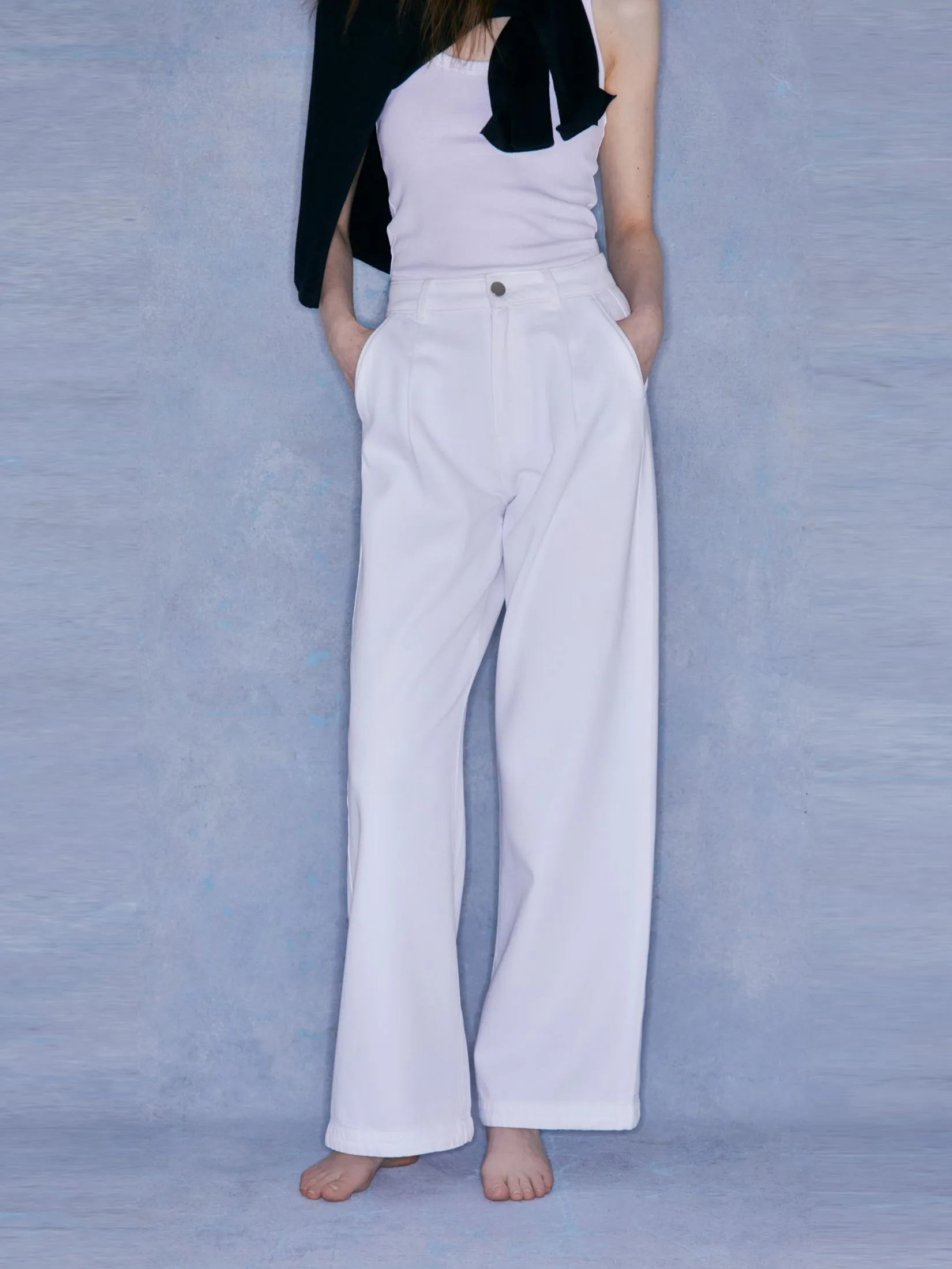 SFERA Women Jeans Denim Wide Leg White