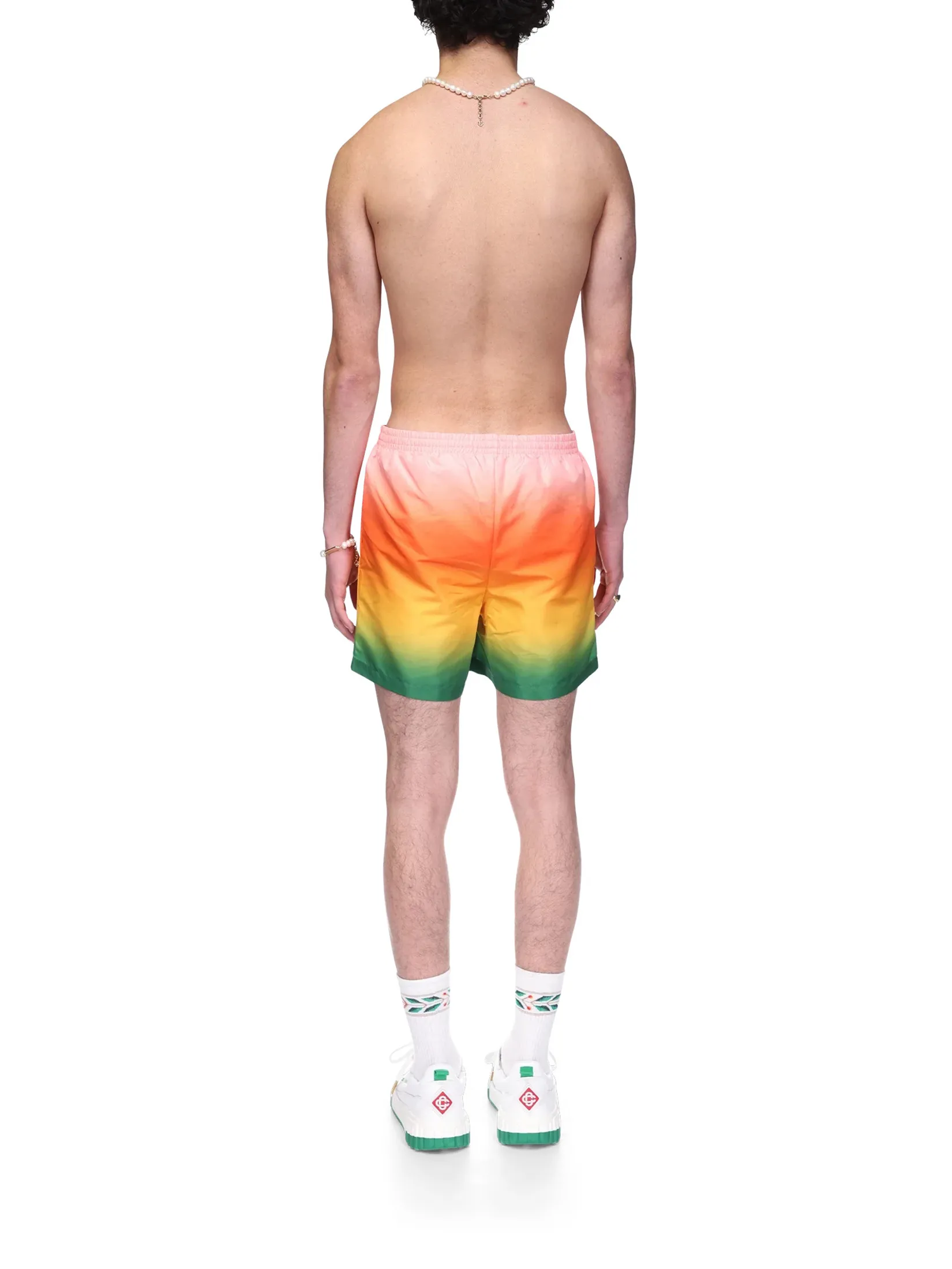 CASABLANCA MENS PRINTED SWIM SHORTS IN GRADIENT