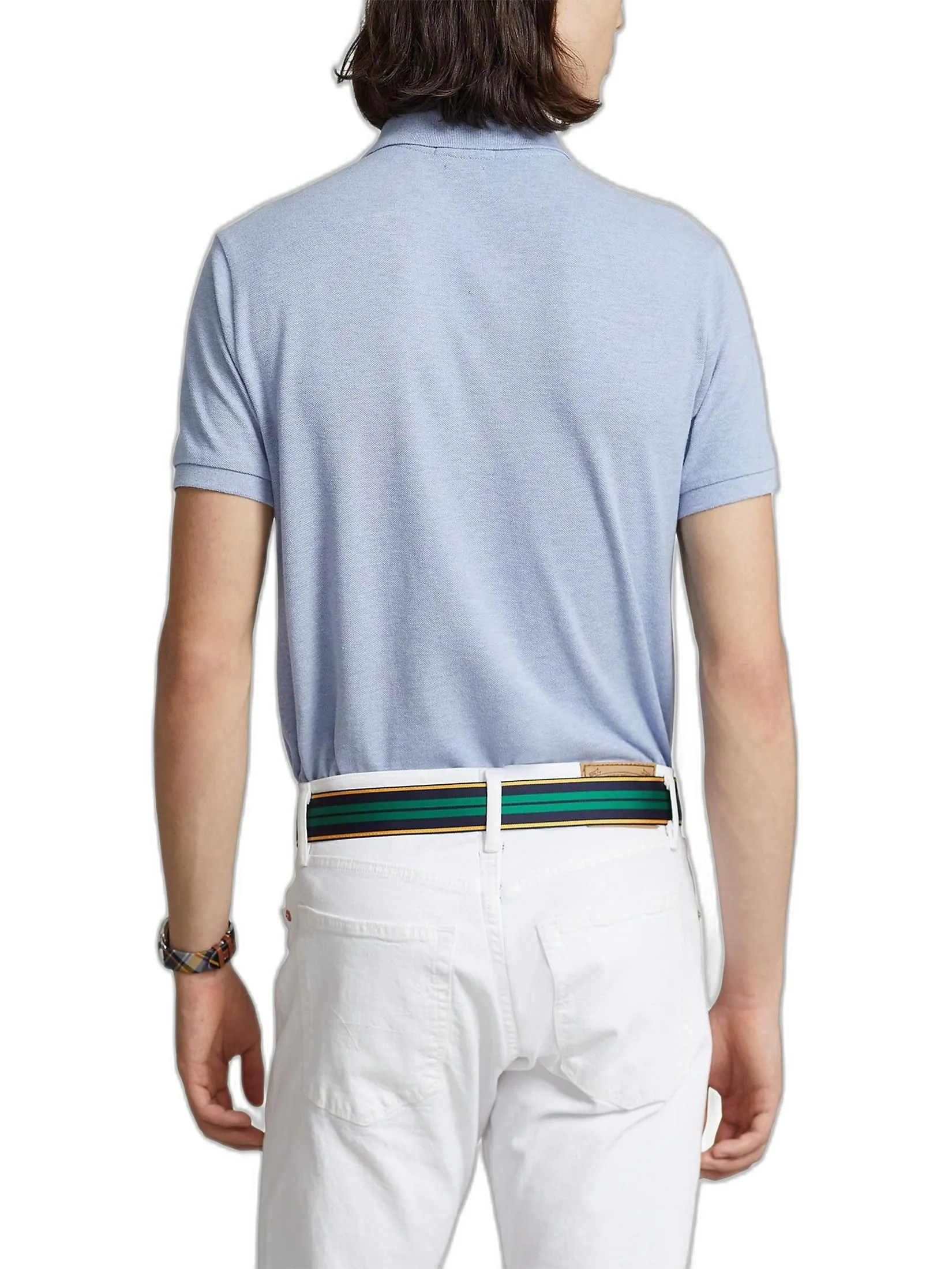 POLO RALPH LAUREN Custom Slim Fit Mesh Polo Shirt  MNPOKNI1N820402 Blue