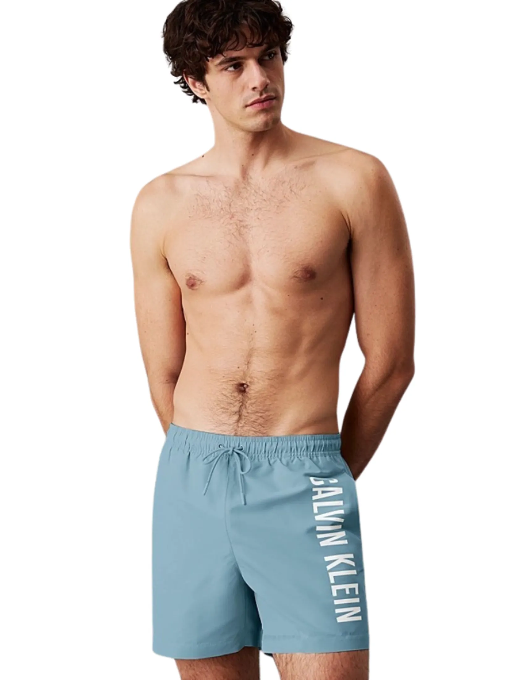 CALVIN KLEIN Men's Intense Power Logo swim shorts Blue