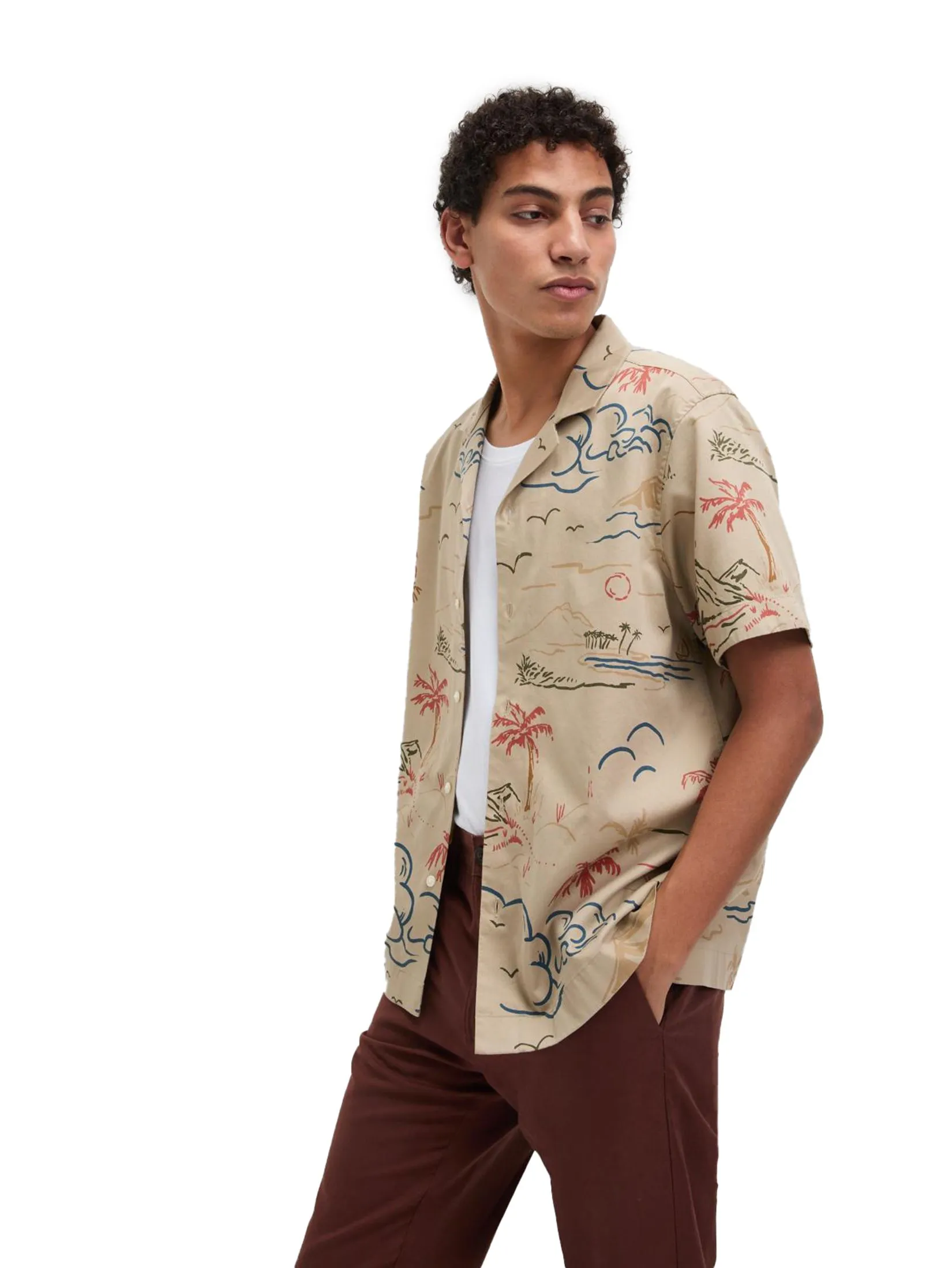 MARKS & SPENCER Men Shirt Easy Iron Pure Cotton Hawaiian