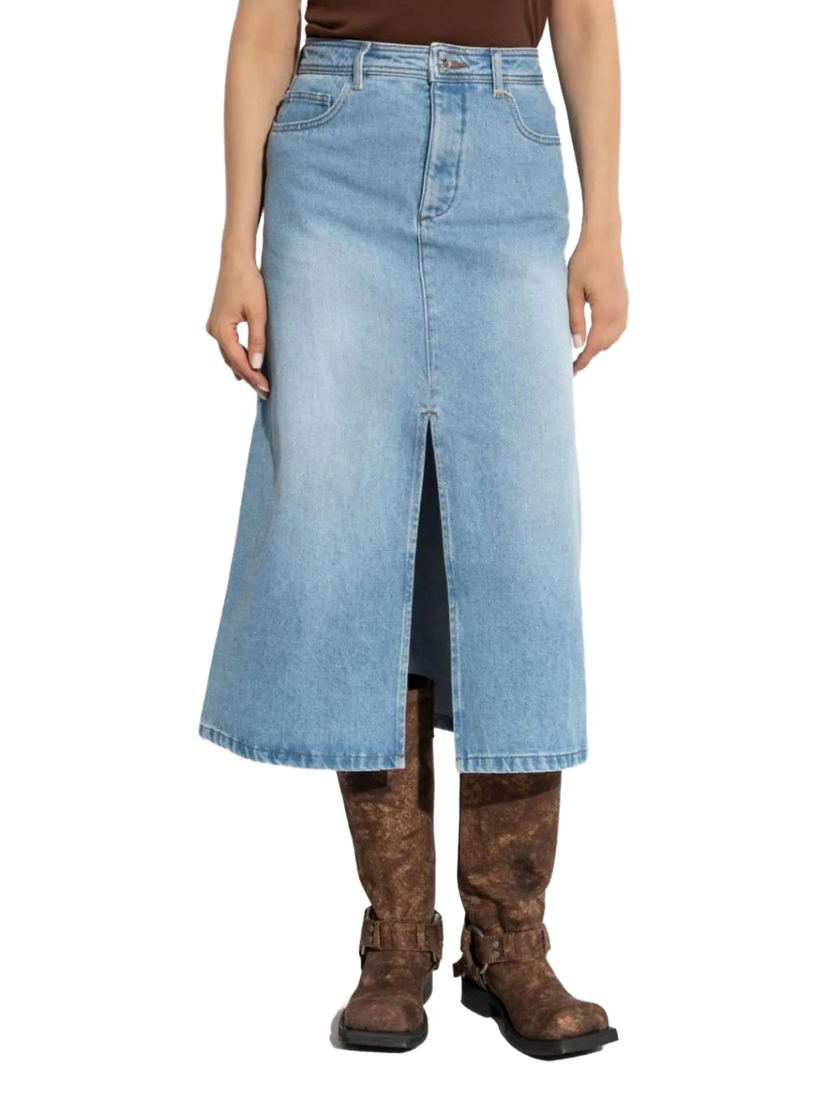 A.P.C. Women Skirt Jupe Georgia Iab Bleu Clair