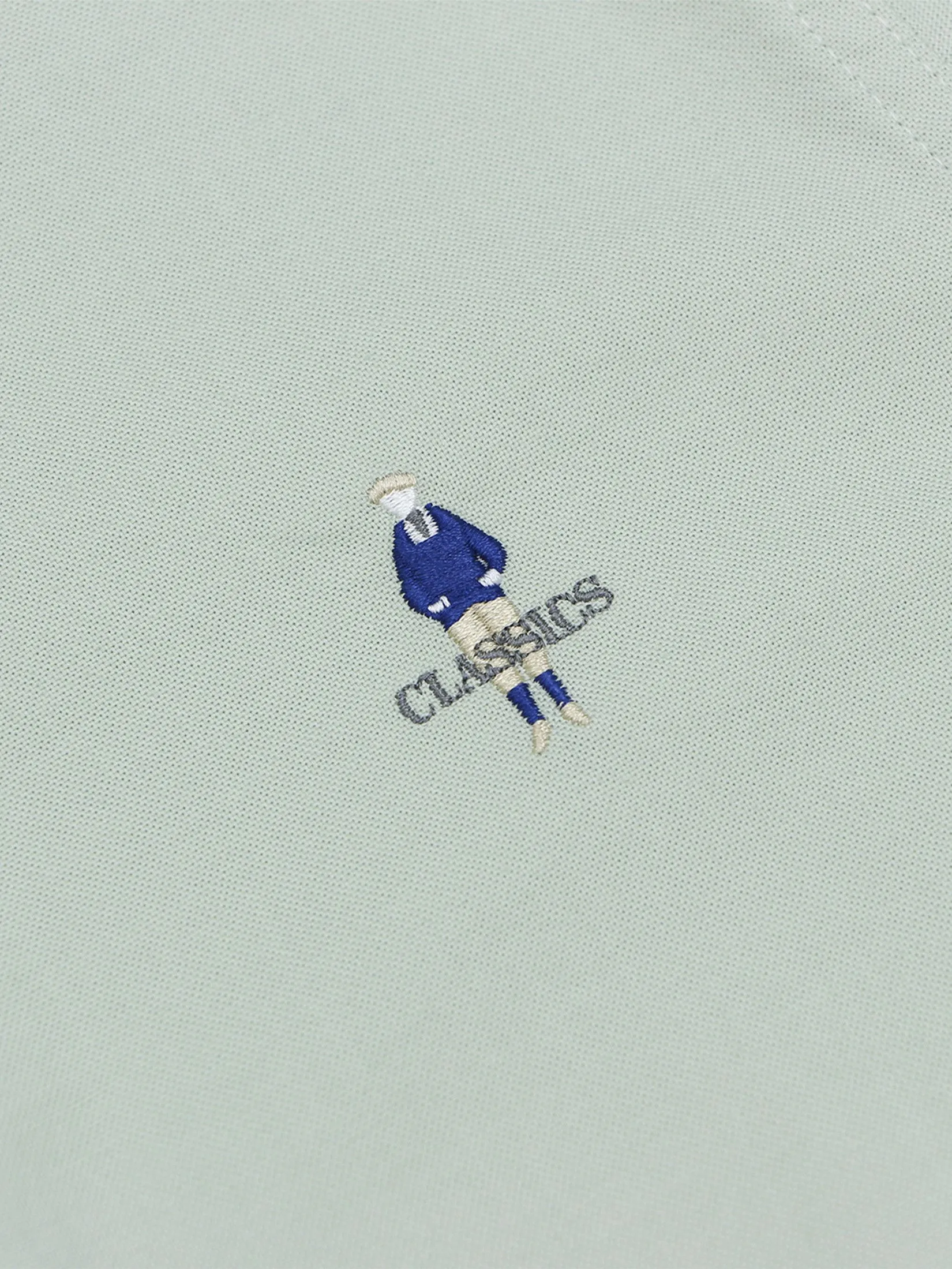 GIORDANO Women's Embroidery Oxford Shirts (Classic Man) Light Green