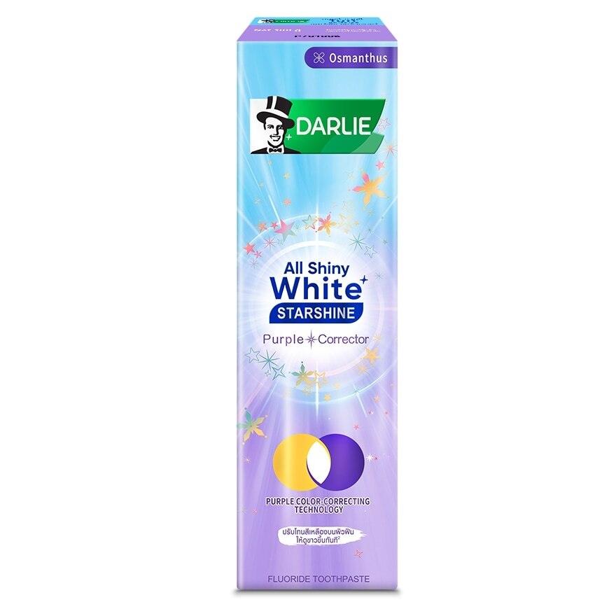 Darlie Toothpaste All Shiny White Starshine Purple Corrector 100 G.