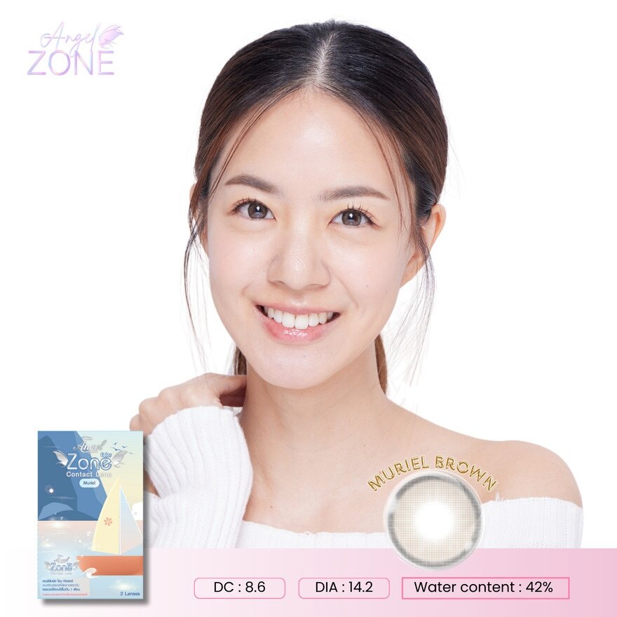 Angel Zone Color Monthly Contact Lens Muriel Brown -1.50