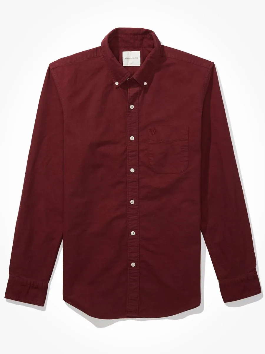 AMERICAN EAGLE MEN 2100 INT SF BTD PC DYE OXFORD W EAGLE 613 BURGUNDY