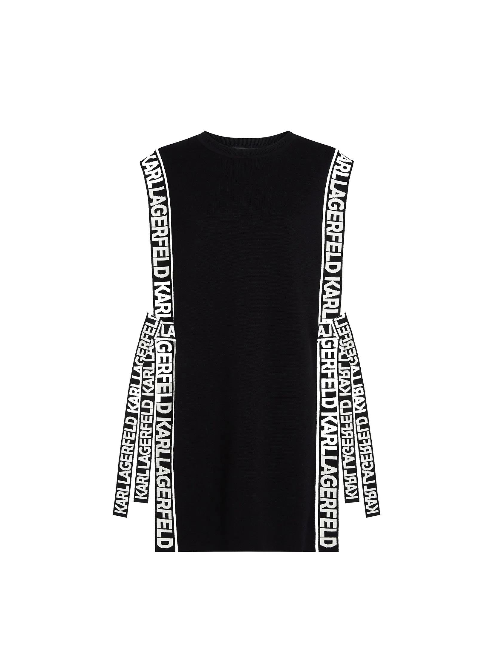 KARL LAGERFELD KNIT LOGO TUNIC BLACK/WHITE