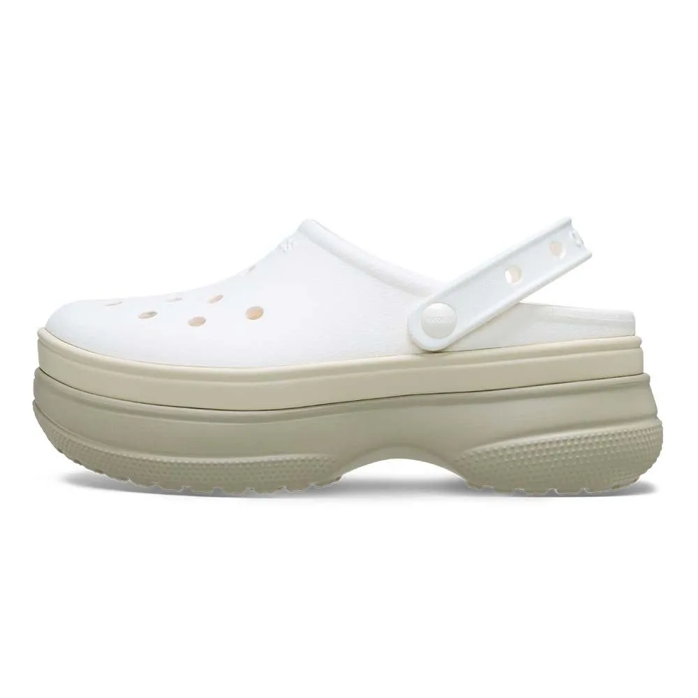 CROCS Unisex Casual Shoes Classic Stacked Clog White - CR024SH030EMTH